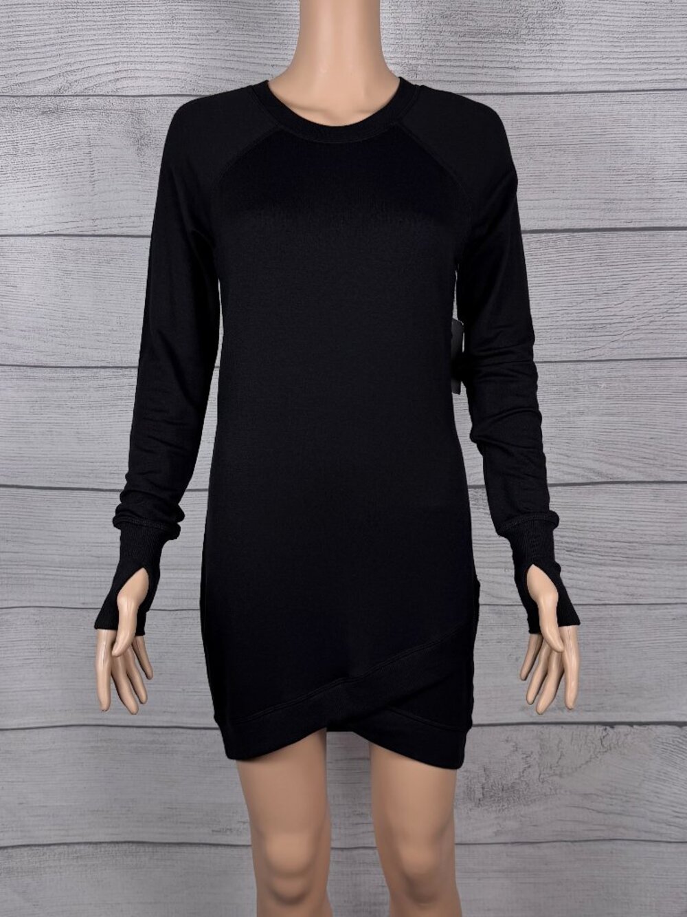 🖤 NWT Athleta Criss Cross Sweatshirt Dress – Black – XXS